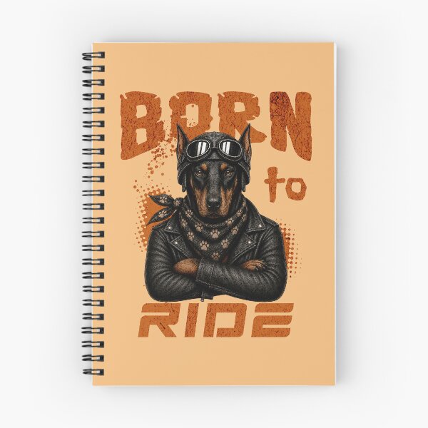 Item preview, Doberman Biker Design – Born To Ride Funny Motorcycle Doberman Gift designed and sold by PixelsPaws.