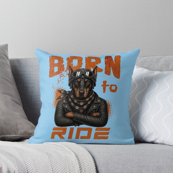 Item preview, Doberman Biker Design – Born To Ride Funny Motorcycle Doberman Gift designed and sold by PixelsPaws.