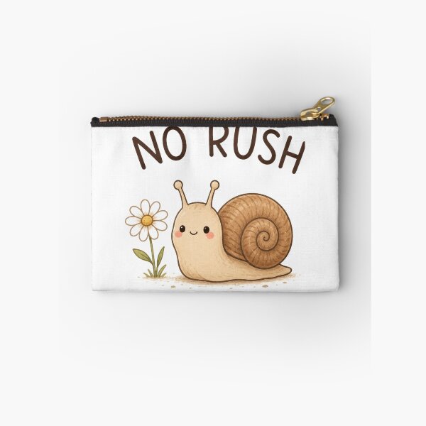 Item preview, No Rush – Cute Kawaii Snail Slow Living Design designed and sold by MotylekAnia.
