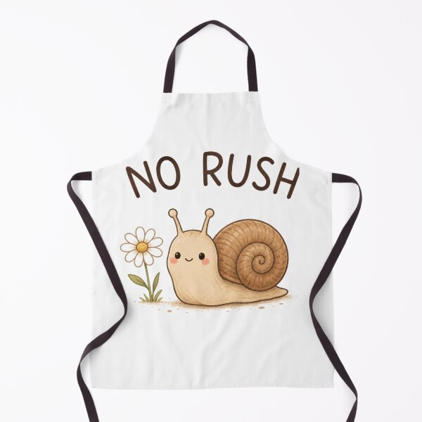 Item preview, No Rush – Cute Kawaii Snail Slow Living Design designed and sold by MotylekAnia.