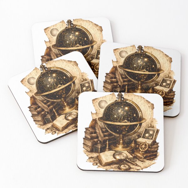 Item preview, Antique Celestial Globe Scholar's Desk designed and sold by PatiImagination.