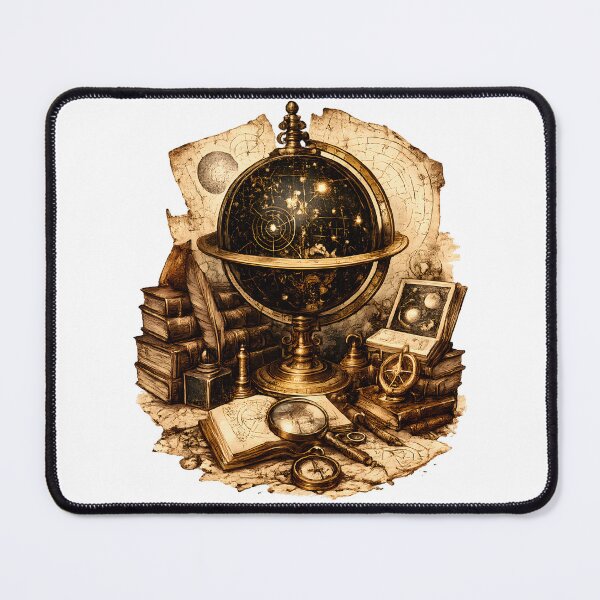 Item preview, Antique Celestial Globe Scholar's Desk designed and sold by PatiImagination.