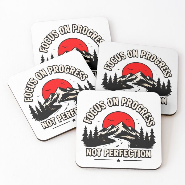Item preview, Focus on Progress, Not Perfection | Motivational Growth Mindset Design designed and sold by FAFshop.