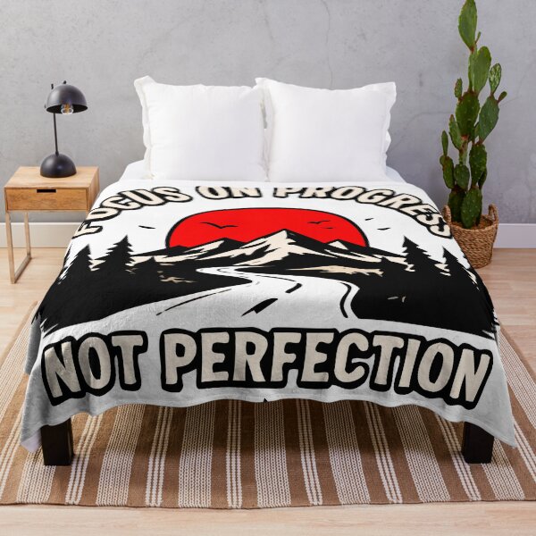 Item preview, Focus on Progress, Not Perfection | Motivational Growth Mindset Design designed and sold by FAFshop.