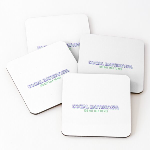 Item preview, Social Battery 3 Percent Do Not Talk to Me – Introvert Funny Minimal Quote  designed and sold by suh shop.