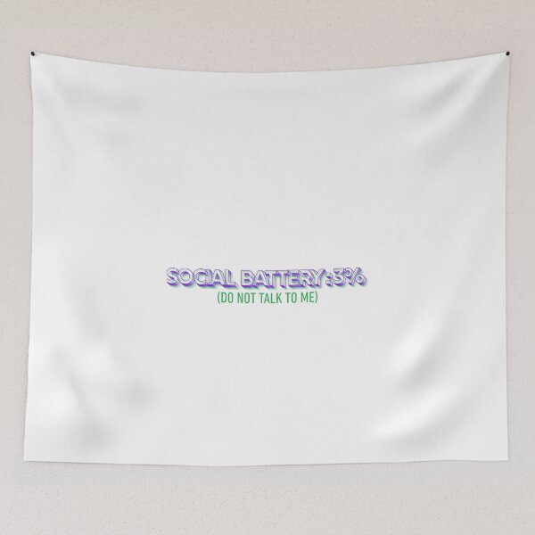 Item preview, Social Battery 3 Percent Do Not Talk to Me – Introvert Funny Minimal Quote  designed and sold by suhshops.