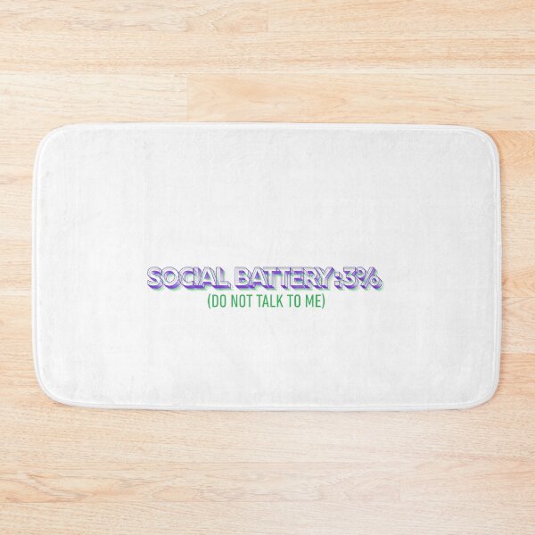 Item preview, Social Battery 3 Percent Do Not Talk to Me – Introvert Funny Minimal Quote  designed and sold by suh shop.
