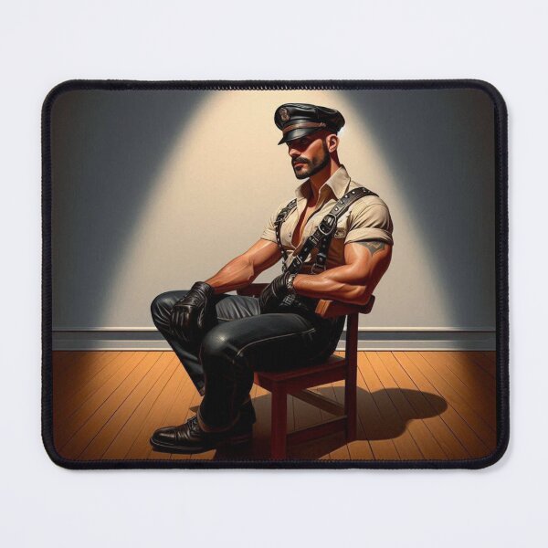 Item preview, Vintage Tom of Finland Clothing Tribute Acrylic – Spotlight on Sir Gay Bar Leather Daddy designed and sold by ItsAKinkThing.