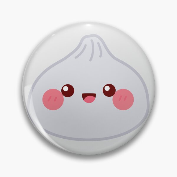 Item preview, Grey squishy Dumpling – Cute Kawaii Food Character Design designed and sold by EmeraldeaArt.
