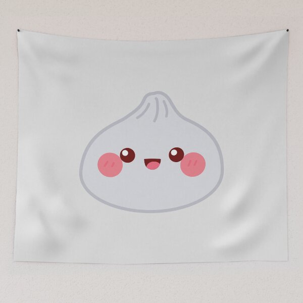 Item preview, Grey squishy Dumpling – Cute Kawaii Food Character Design designed and sold by EmeraldeaArt.