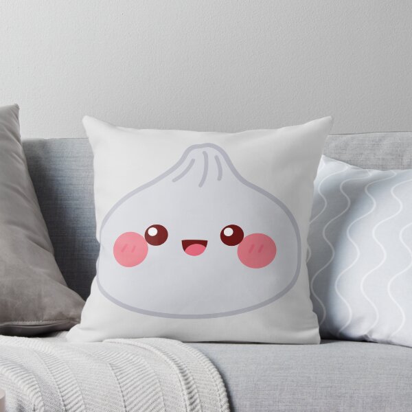 Item preview, Grey squishy Dumpling – Cute Kawaii Food Character Design designed and sold by EmeraldeaArt.
