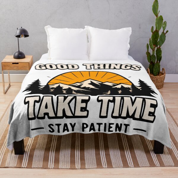 Item preview, Good Things Take Time | Motivational Patience & Growth Mountain Design designed and sold by FAFshop.