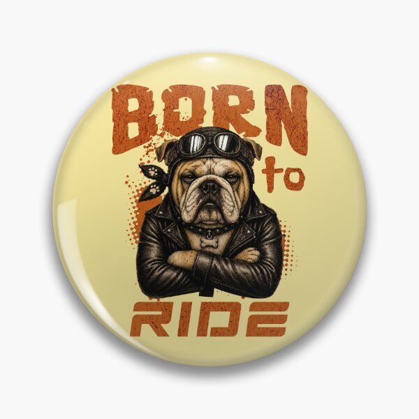 Item preview, Bulldog Biker Design – Born To Ride Funny Motorcycle Bulldog Gift designed and sold by PixelsPaws.