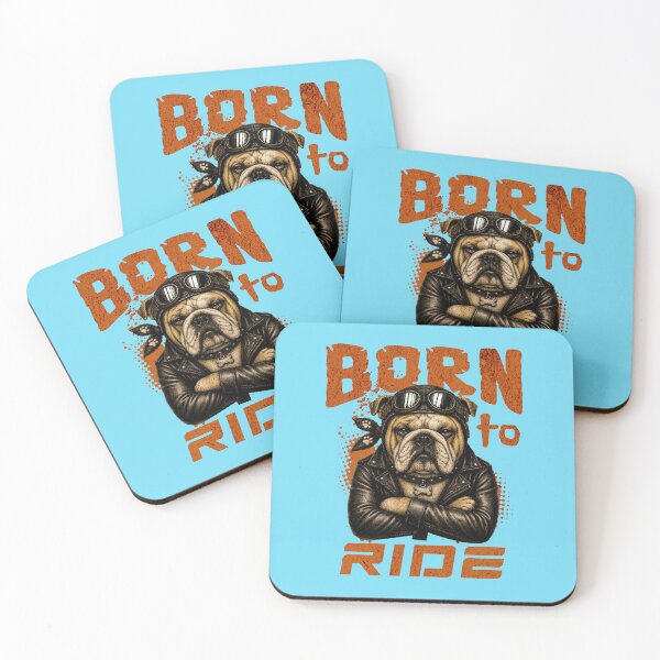 Item preview, Bulldog Biker Design – Born To Ride Funny Motorcycle Bulldog Gift designed and sold by PixelsPaws.