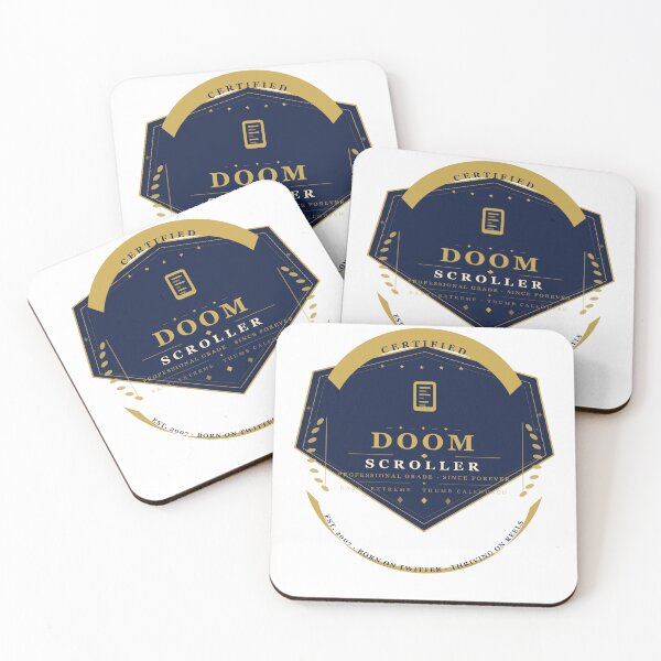 Item preview, Certified Doomscroller Badge — Funny Vintage Military Shield Sticker | Social Media Humor Gift designed and sold by Mega-Shopping.