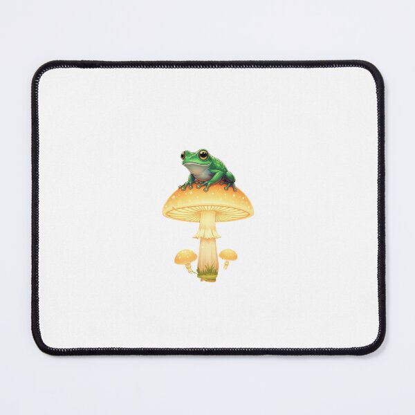 Item preview, Cute Frog on Mushroom Sticker | Enchanted Forest Animal Illustration designed and sold by MMK1SHOP.