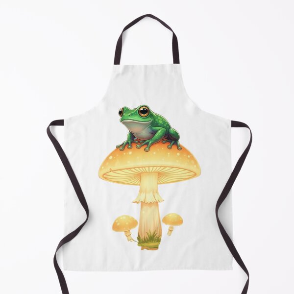 Item preview, Cute Frog on Mushroom Sticker | Enchanted Forest Animal Illustration designed and sold by MMK1SHOP.