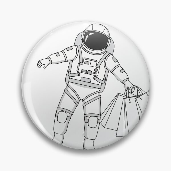 Item preview, Astronaut Running Errands in Space – Funny Surreal Space Graphic designed and sold by suhshops.