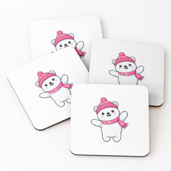 Item preview, Cute Kawaii Polar Bear Winter Sticker Transparent Background designed and sold by NadDot.