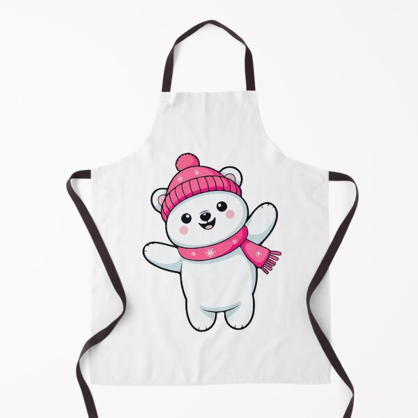 Item preview, Cute Kawaii Polar Bear Winter Sticker Transparent Background designed and sold by NadDot.