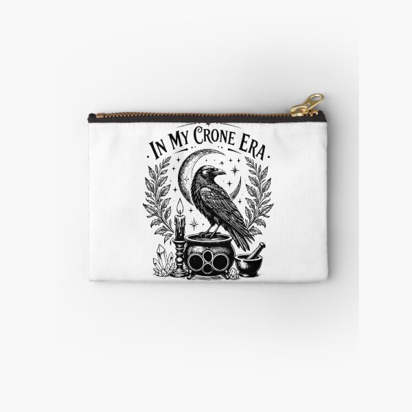 Item preview, In My Crone Era Raven Witch Vintage Gothic Moon Magic designed and sold by CutOutIdols.