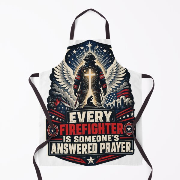 Item preview, Firefighter Angel Hero with Cross and Flag designed and sold by Squiggle Happy.