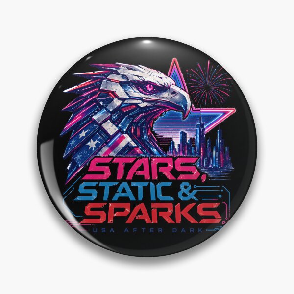 Item preview, Stars Static Sparks Eagle designed and sold by Craft Design Alchemy.