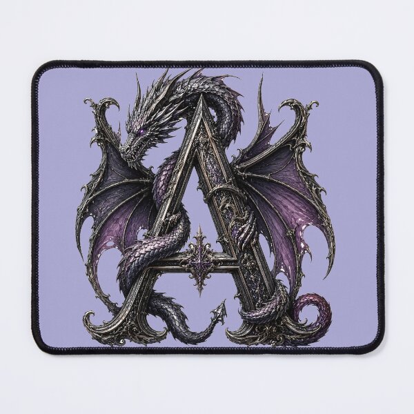 Item preview, Dragon Letter A Fantasy Monogram designed and sold by JustResultsCo.