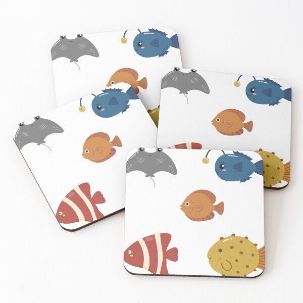 Item preview, Cute Tropical Fish Sticker Pack Kawaii Ocean Marine Animals designed and sold by Art_IN_Design Pack.