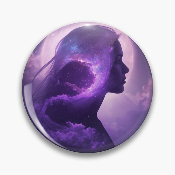 Item preview, Cosmic Soul Awakening | Mystical Purple Galaxy Woman Art designed and sold by MysticPurpleHue.