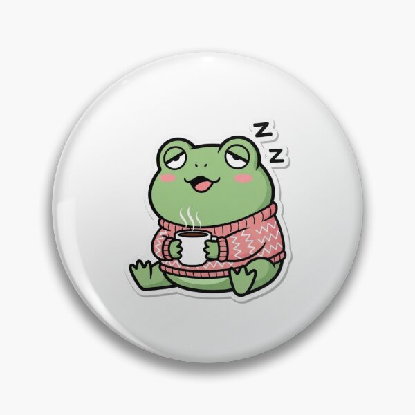 Item preview, Froggy Coffee Time | Adorable Frog in Sweater Art designed and sold by MMK1SHOP.