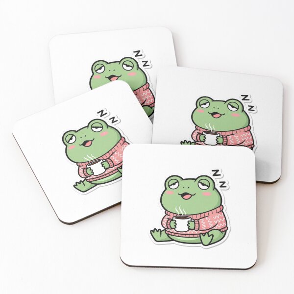 Item preview, Froggy Coffee Time | Adorable Frog in Sweater Art designed and sold by MMK1SHOP.