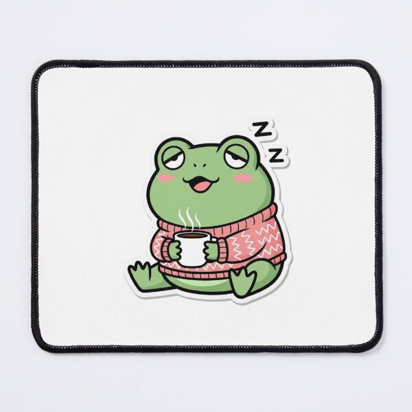 Item preview, Froggy Coffee Time | Adorable Frog in Sweater Art designed and sold by MMK1SHOP.