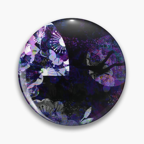 Item preview, Midnight Botanical Vase – Amethyst Edition | Abstract Floral Collage Art designed and sold by BatNature.