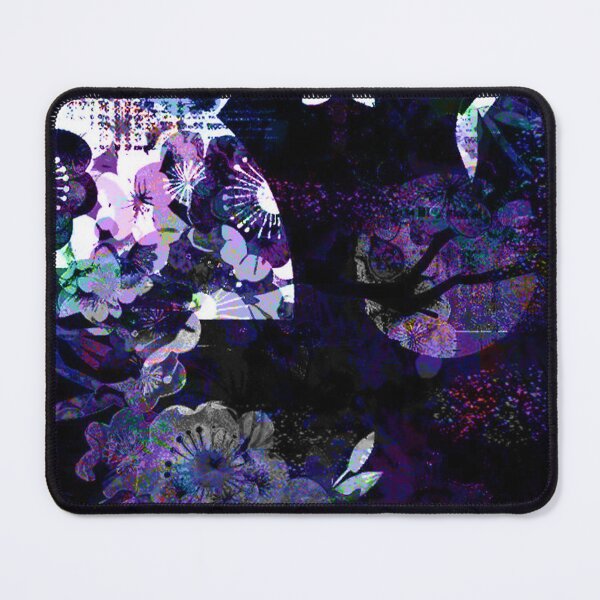 Item preview, Midnight Botanical Vase – Amethyst Edition | Abstract Floral Collage Art designed and sold by BatNature.