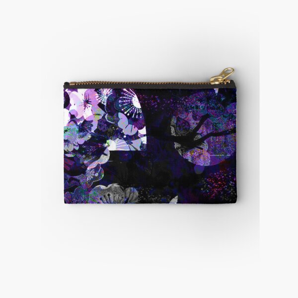 Item preview, Midnight Botanical Vase – Amethyst Edition | Abstract Floral Collage Art designed and sold by BatNature.