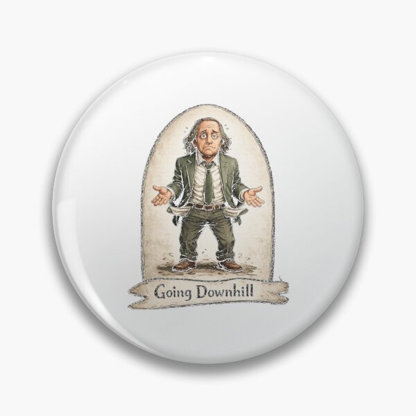 Item preview, Going Downhill - Broke Man Funny Vintage Illustration designed and sold by Atlant11.