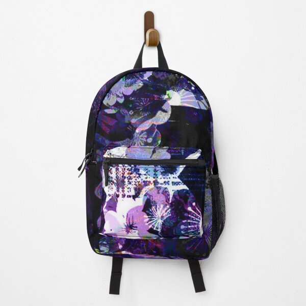 Item preview, Midnight Botanical Vase – Amethyst Edition | Abstract Floral Collage Art designed and sold by BatNature.