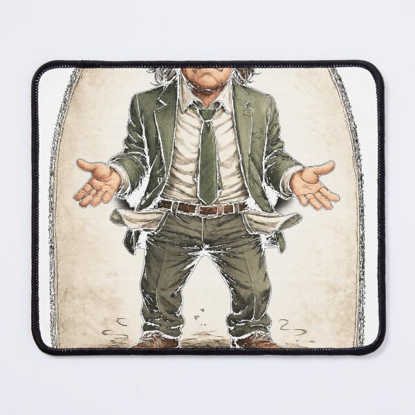 Item preview, Going Downhill - Broke Man Funny Vintage Illustration designed and sold by Atlant11.
