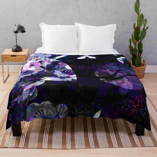 Item preview, Midnight Botanical Vase – Amethyst Edition | Abstract Floral Collage Art designed and sold by BatNature.