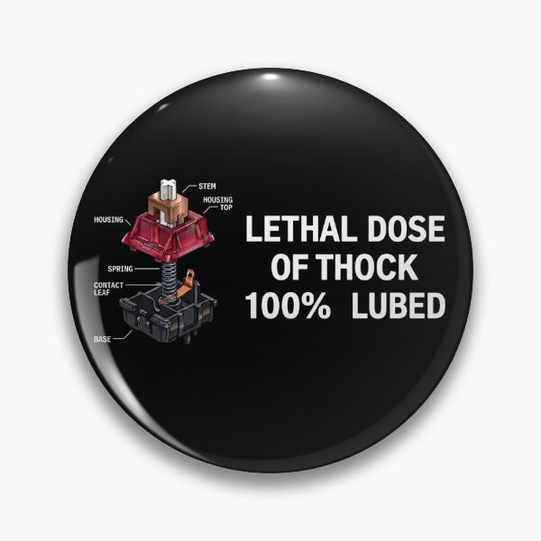 Item preview, Lethal Dose of Thock Switch Mechanical Keyboard designed and sold by BrutOriginal.