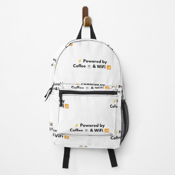 Item preview, Powered by Coffee and WiFi Cute Laptop Sticker designed and sold by AMOZUnique.