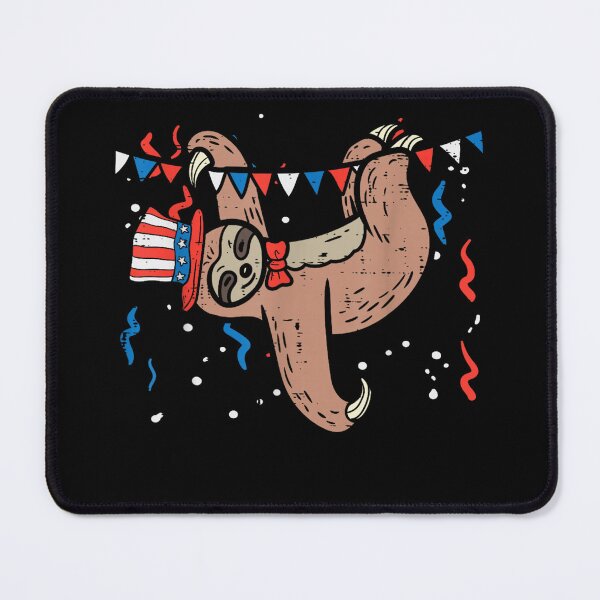 Item preview, patriotic american flag sloth happy 4th of july usa designed and sold by CAnastazyshop.