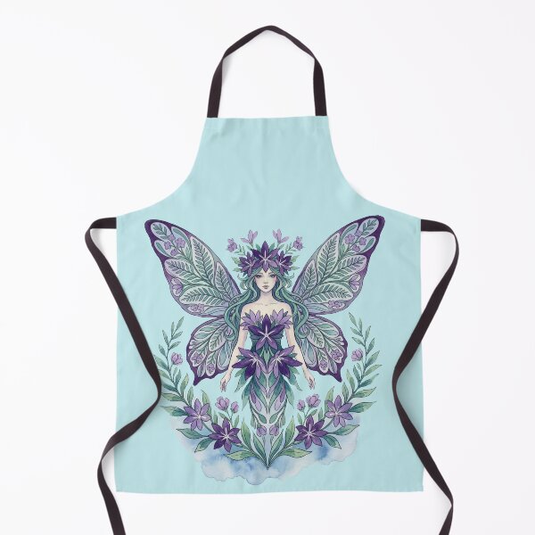 Item preview, Stylized faerie in purple and jade, on Turquoise designed and sold by Faerieglen.