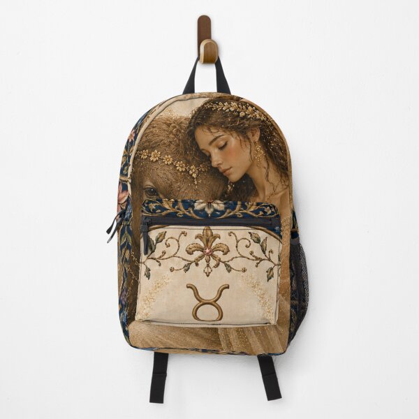 Item preview, Taurus Zodiac Maiden | Celtic Art | Medieval Fantasy Faux Embroidery Print  designed and sold by doinitzart.