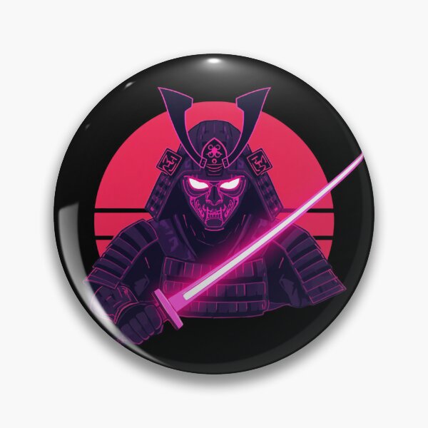 Item preview, Neon Samurai — Dark Warrior with Glowing Katana designed and sold by kummo-0319.