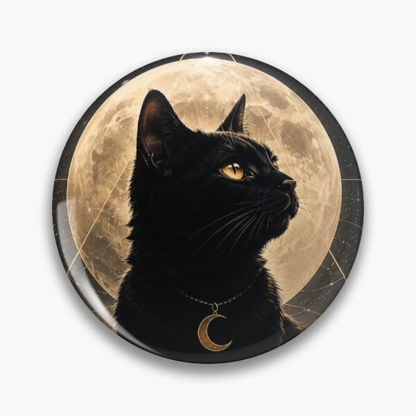 Item preview, Mystical Black Cat Under Full Moon designed and sold by Estudio-Ph.