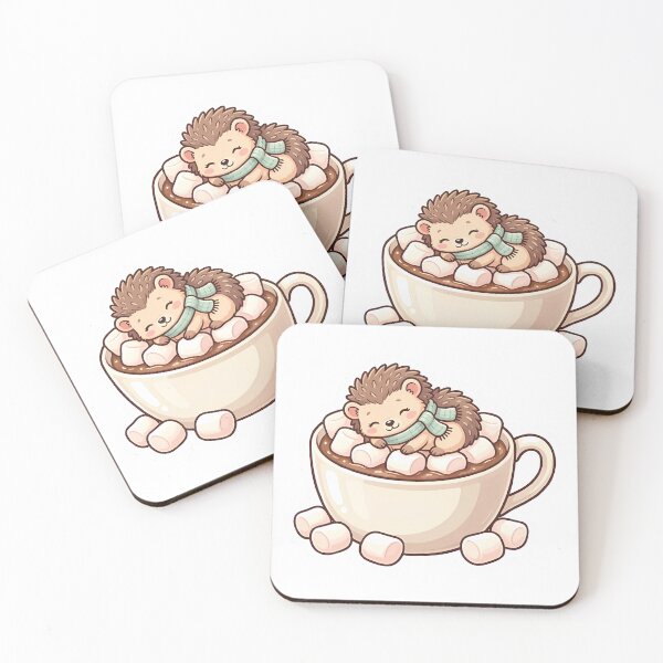 Item preview, Cute Kawaii Baby Hedgehog in Hot Cocoa Mug designed and sold by YALLABUY.
