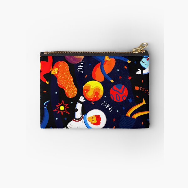 Item preview, colorful cartoon astronauts and planets space pattern designed and sold by FahdSpaceArt.
