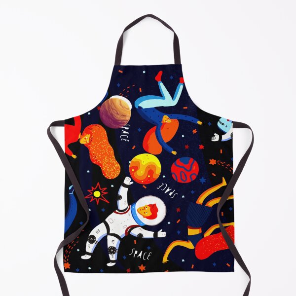 Item preview, colorful cartoon astronauts and planets space pattern designed and sold by FahdSpaceArt.